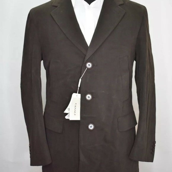 $1195 NWT 40R Canali Brown Label Brown COAT